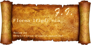 Florea Ifigénia névjegykártya
